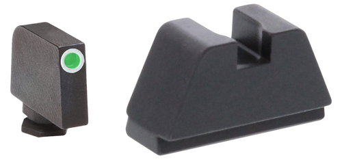 AmeriGlo GL481 Optic Compatible Sight Set for Glock  2XL Tall Green Tritium White Outline Front Sight-Black Rear Sight