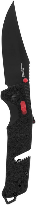 Trident AT - Black  Red - Partially Serrated
