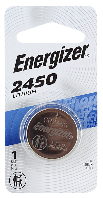 Energizer ECR2450 2450 Battery  Silver Lithium Coin 3.0 Volts, 620 mAH Qty (72) Single Pack