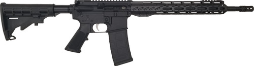 Big Ordnance Firearm BOF-15 Forged AR-15 Rifle - Black | 5.56 NATO | 16" Barrel | 13” Fostech Mach 2 Handguard | A2 Flash Hider | Mil Spec Collapsible stock