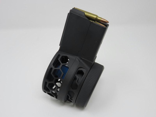 F5 MFG AR-15 .223/5.56 Skeletonized 50 Round Drum Magazine - Black | HEX Pattern