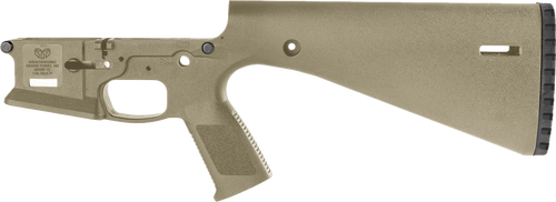 Wraithworks WARP-15 Polymer Stripped AR15 Lower Receiver - FDE | Integral Buttstock & Pistol Grip
