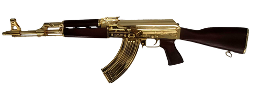 Zastava ZPAPM70 AK-47 Rifle - 24K Gold Plated Dark Serbian Red Wood Handguard | 7.62x39 | 16" Chrome Lined Barrel