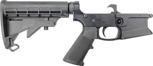 KE Arms KE-15 Billet Flared Magwell Complete AR15 Lower - Black | Mil-Spec Parts Kit