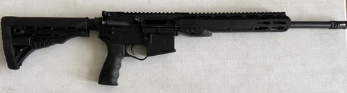 ET Arms Omega 15 Polymer AR Rifle - Black | 5.56 NATO | 16" barrel | 11" Poly M-LOK Rail | 60 Round Mag | Flip Up Sights | |ATI SR-1 Stock