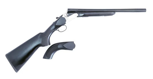 Black Aces Tactical Side-By-Side Shotgun - Silver Receiver | 12ga | 18.5" Barrel | Black Furniture