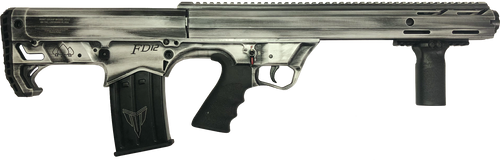 Black Aces Pro Series Left Hand Bullpup Pump Shotgun - Distressed White | 12ga | 18.5" Barrel | Barrel Shroud