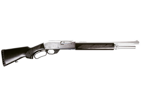 Black Aces Tactical Pro Series L Lever Action Shotgun - Silver | 12ga | 18.5" Barrel | Black Furniture