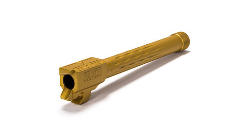 Faxon Firearms Match Series Sig P320 Fullsize Flame Fluted Barrel 416R - Threaded | TiN (Gold) PVD