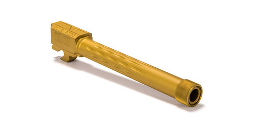Faxon Firearms Match Series Sig P320 Fullsize Flame Fluted Barrel 416R - Threaded | TiN (Gold) PVD