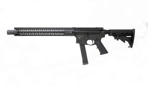 Brigade MFG BM-9 Forged Aluminum AR Rifle - Graphite Black | 9mm | 16" Barrel | 15" U-LOC Rail | Faux Can | Accepts Glock Mags