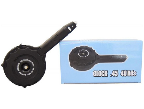 RWB Glock .45ACP Drum Magazine - 40rd | Gen 2 | Fits all double stack Glock .45 Caliber Pistols