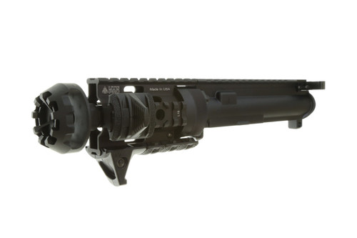 PGS MFG PGS15 Forged Aluminum AR-15 Upper - Black | 5.56NATO | 4.75" Barrel | 4" Quad Rail | Cookie Cutter Comp | XTM Hand Stop Kit