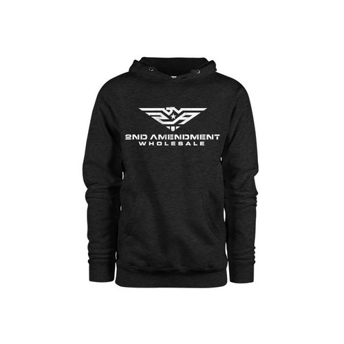 Distressed 2AW Logo Pullover Hoodie-L-Charcoal Heather