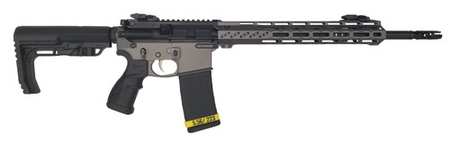 FosTech Tech-15/LITE AR15 Rifle - Tungsten/Black | 5.56NATO | 16" Barrel | Mach-2 13" M-LOK Rail | MFT Buttstock | Installed Fostech Echo AR-II Trigger