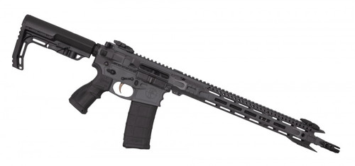 FosTech Stealth Series Raptor Billet AR15 Rifle - Sniper Grey | 5.56NATO | 16" Faxon Gunner Profile Barrel | Mach-1 16" M-LOK Rail | MFT Buttstock | Installed Fostech Echo AR-II Trigger