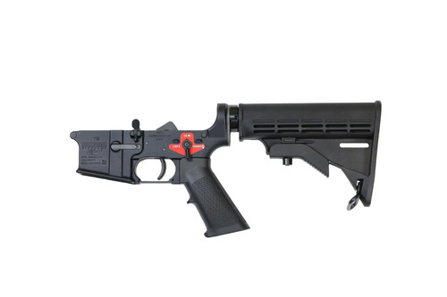 FACTORY BLEM - Bushmaster XM15-E2S Forged Complete AR15 Lower Receiver - Black | M4 Collapsible Stock | BFS III Trigger Equipped