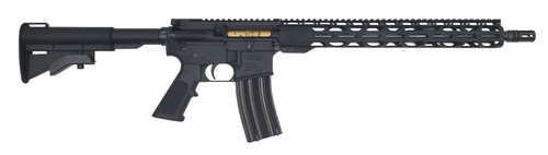 Radical Firearms Forged AR15 Rifle - Black | 5.56NATO | 16" Barrel | 15" Free Float M-LOK Thin Rail | TiN (Gold) PVD BCG | CAR-15 Style Stock
