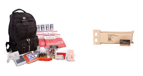 BUNDLE - ReadyWise 64 Piece Survival Backpack w/ PMC Battle Pack | Red | PMC-223A-BP