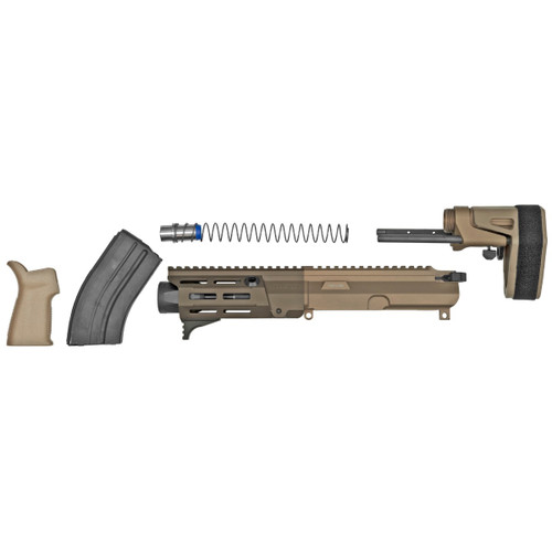 Maxim Defense PDX Complete Upper Kit For AR15 - FDE | 7.62x39 | 5.5" Barrel | Hate Brake | SCW PDW Brace