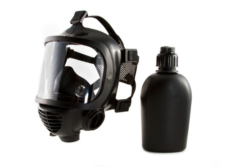 MIRA Safety CM-6M Tactical Gas Mask - Includes Pre-installed Hydration System & Canteen | Full-Face Respirator for CBRN Defense
