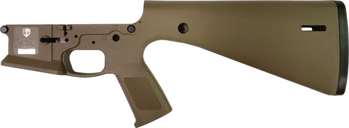 KE Arms KP-15 Polymer Stripped AR15 Lower Receiver - FDE | Integral Buttstock & Pistol Grip