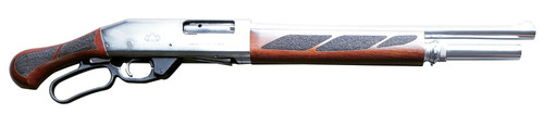 Black Aces Tactical Pro Series L Lever Action Shotgun - Silver | 12ga | 18.5" Barrel | Walnut Furniture