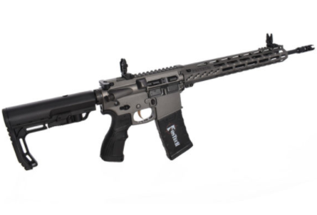 Fostech Lite Phantom Fighter Series Rifle - Tungsten | 5.56 NATO | 16" Faxon Barrel | 13" Mach-2 Rail | MFT Buttstock | Sabre Grip | Installed Fostech Echo-ll Trigger