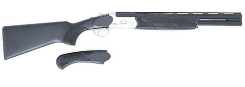 Black Aces Tactical O/U Shotgun - Silver Receiver | 12ga | 18.5" Barrel | Black Furniture