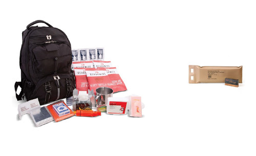 BUNDLE - ReadyWise 64 Piece Survival Backpack w/ PMC Battle Pack | Red | PMC-380A-BP