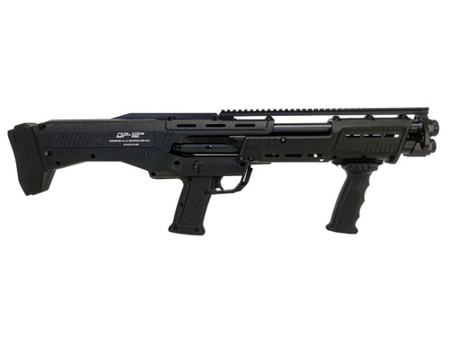 Standard Manufacturing DP-12 Pump Shotgun - Black | 12ga | 18 7/8" Double Barrel | 14rd | Ambidextrous safety and slide release