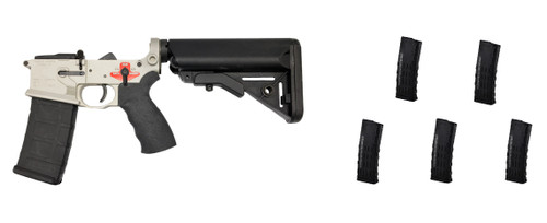 BUNDLE - Franklin Armory BFSIII Equipped LIBERTAS Complete AR15 Lower w/ KCI AR-15 Mag - Desert Smoke | 5- 30rd Mags