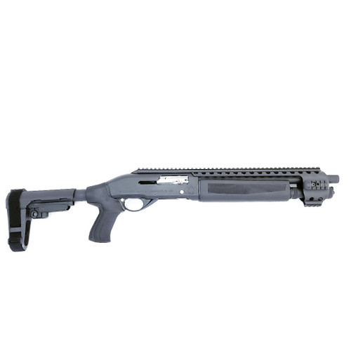 Black Aces Tactical Pro Series S Rail Semi-Auto Shotgun - Black | 12ga | 13" Barrel | Quad & Top Rail | SBA3 Brace