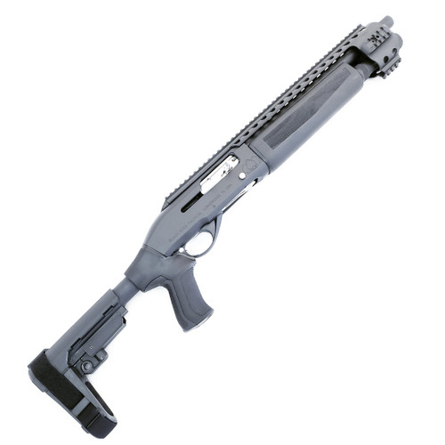 Black Aces Tactical Pro Series S Rail Semi-Auto Shotgun - Black | 12ga | 13" Barrel | Quad & Top Rail | SBA3 Brace