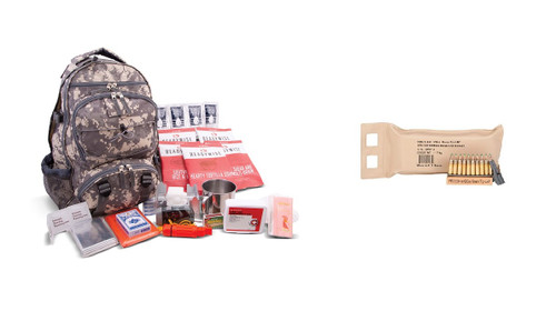 BUNDLE - ReadyWise 64 Piece Survival Backpack w/ PMC Battle Pack | Camouflage | PMC-5.56K-BP
