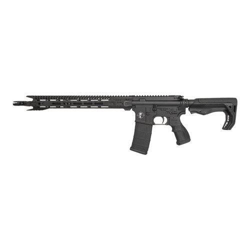 FosTech Tech-15 Guardian AR15 Rifle - Black | 5.56NATO | 16" Barrel | Mach-1 16" M-LOK Rail | FosTech Tomahawk Stock