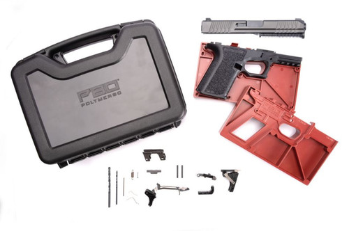 Polymer 80 PF940C Complete 80% Frame Kit With Assembled Slide & Case - Black | 10rd