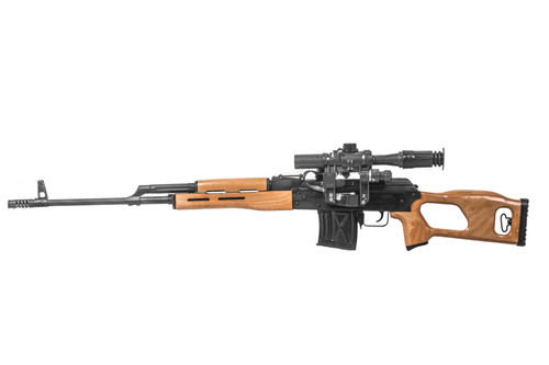Century Arms PSL 54 DMR Rifle - Black | 7.62X54 | 24.5" Barrel | Wood Handguard | Russian-Made NPZ PO4x24 Optic