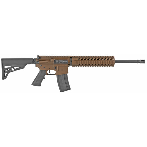 Diamondback DB15 AR Rifle - Burnt Bronze | 5.56NATO | 16" Barrel | 10" Free Float Aluminum T-marked Quad Rail | A2 Grip | A2 Flash Hider