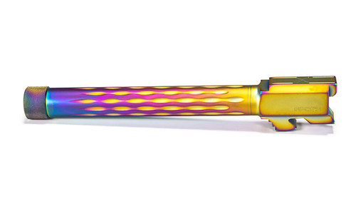 Faxon Firearms Match Series G34 Flame Fluted Barrel 416R - Threaded | Chameleon PVD