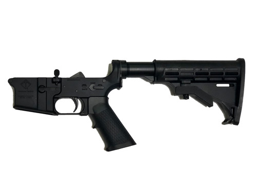 ATI MILSPORT Aluminum MULTI-CAL Lower Receiver - Black | Metal Parts Kit | Collapsible Stock