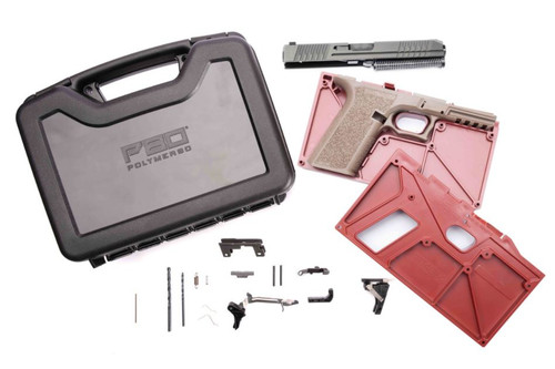 Polymer 80 PF940 Complete 80% Frame Kit V2 With Assembled Slide & Case - FDE | 17rd