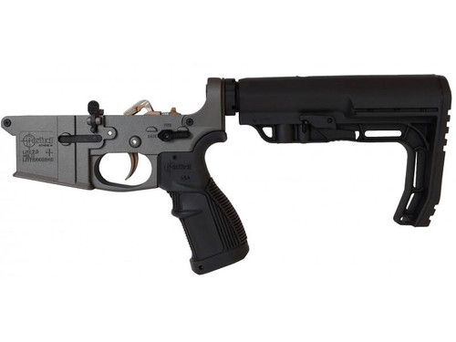 FosTech LITE Complete Lower AR Receiver - Tungsten |  MFT Buttstock | Installed Fostech Echo AR-II Trigger