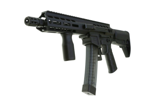 Wraithworks WARSCORP9 Side-charging AR SBR - Black | 9mm | 8.5" Barrel | 7" M-LOK Rail | Accepts Scorpion Mags | BCM Stock