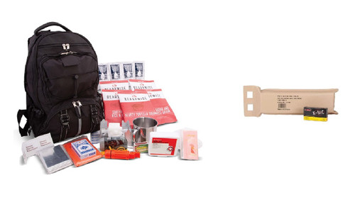 BUNDLE - ReadyWise 64 Piece Survival Backpack w/ PMC Battle Pack | Red | PMC-5.56X-BP