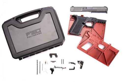 Polymer 80 PF940C Complete 80% Frame Kit With Assembled Slide & Case - Black | 15rd
