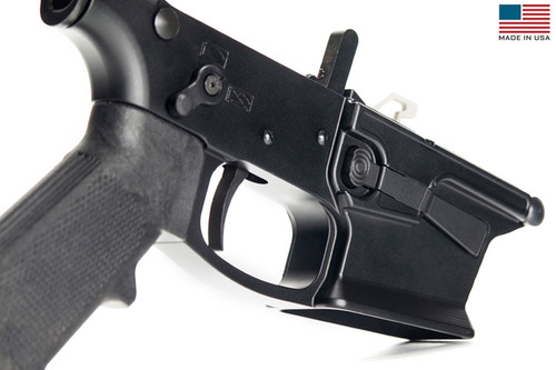 KE Arms KE-9 Billet Complete Glock 9mm Lower - Black | M4 Buttstock | SLT Trigger | Ambi Selector