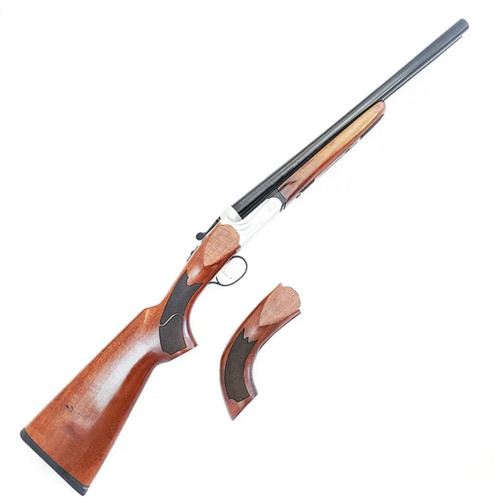 Black Aces Tactical Side-By-Side Shotgun - Silver Receiver | 12ga | 18.5" Barrel | Walnut Furniture