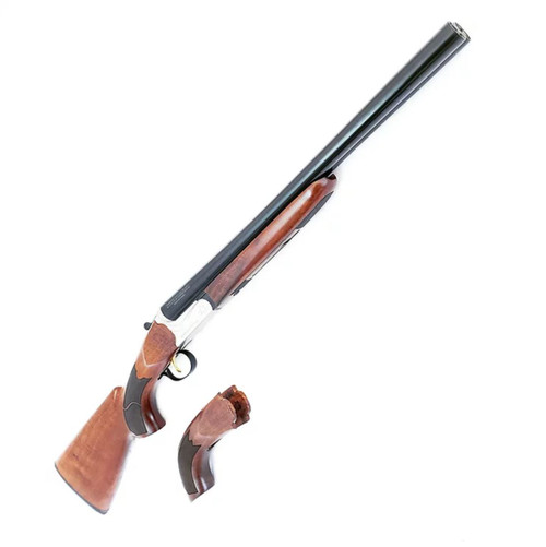 Black Aces Tactical Side-By-Side Shotgun - Silver Receiver | 12ga | 18.5" Barrel | Walnut Furniture