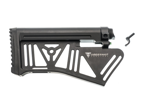 Juggernaut Tactical Silent Stock System - Black | AR10 | Featureless